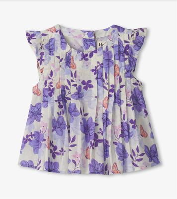 Painted Magnolias Pin Tuck Short Set