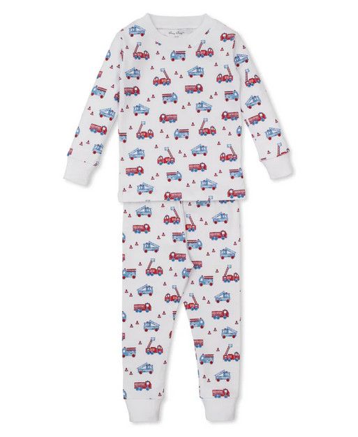 Flashing Fire Trucks PJ Set
