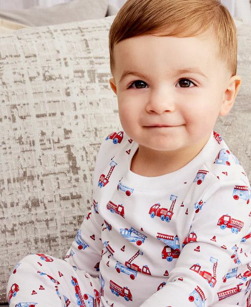 Flashing Fire Trucks PJ Set