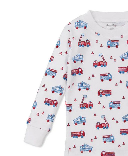 Flashing Fire Trucks PJ Set