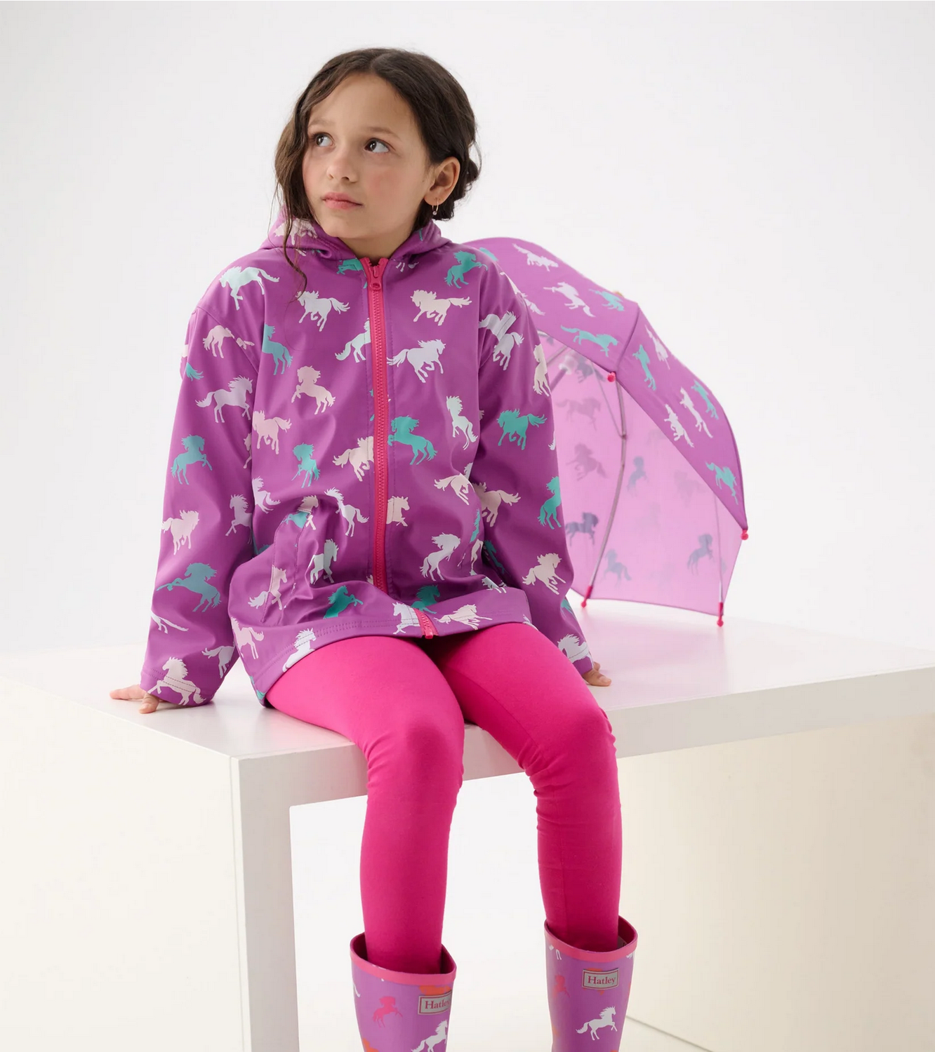 Leaping Horses Zip Rain Jacket