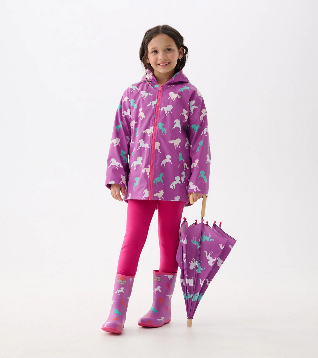 Leaping Horses Zip Rain Jacket