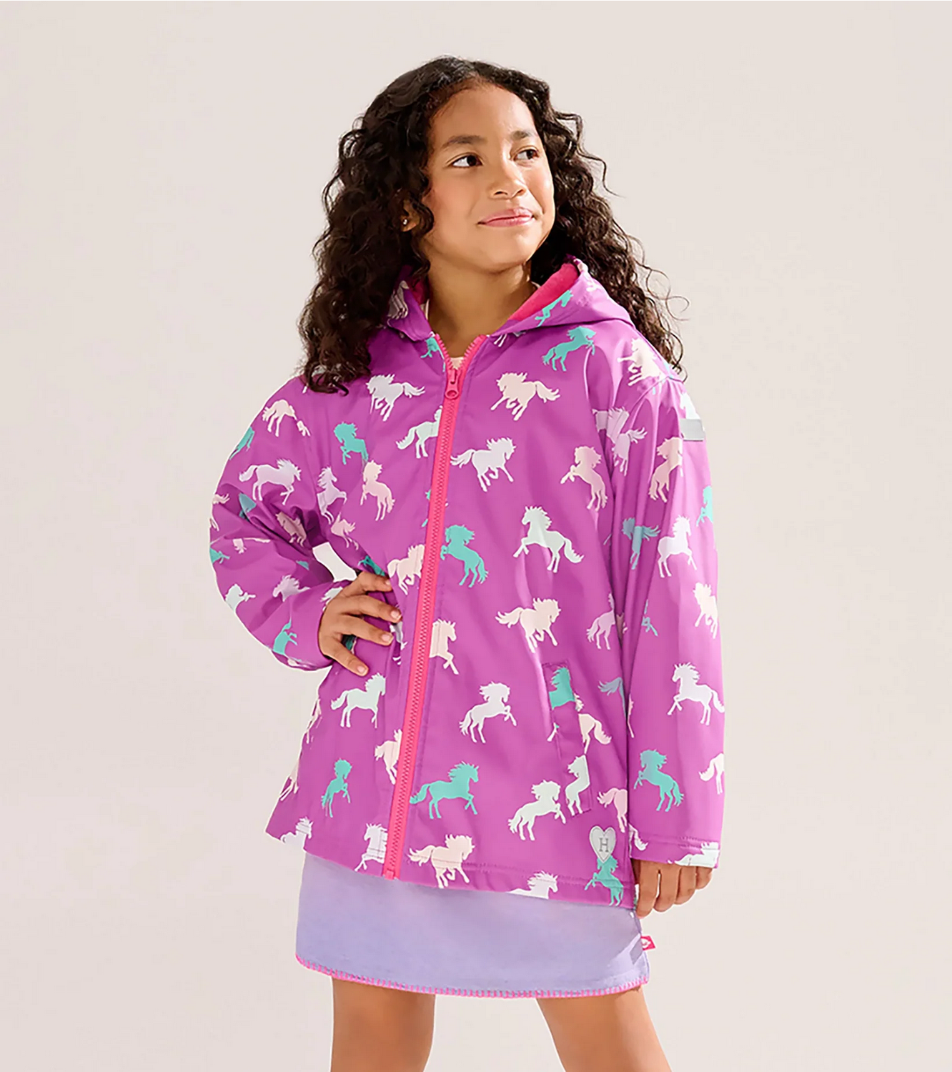 Leaping Horses Zip Rain Jacket