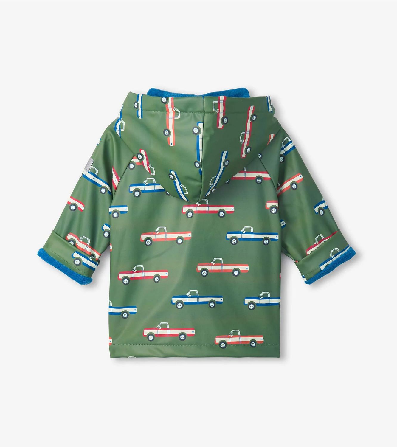 Green Big Trucks Snap Raincoat