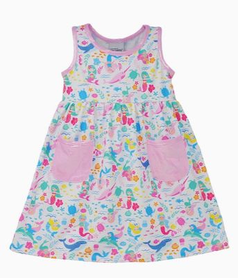Mermaid Friends SPF 50 Sleeveless Tee Dress