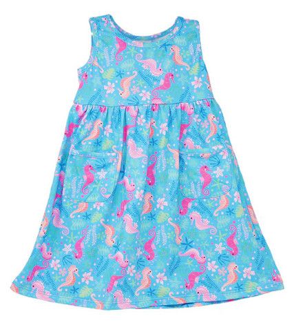 Seahorse Garden SPF 50 Sleeveless Tee Dress