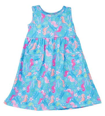 Seahorse Garden SPF 50 Sleeveless Tee Dress