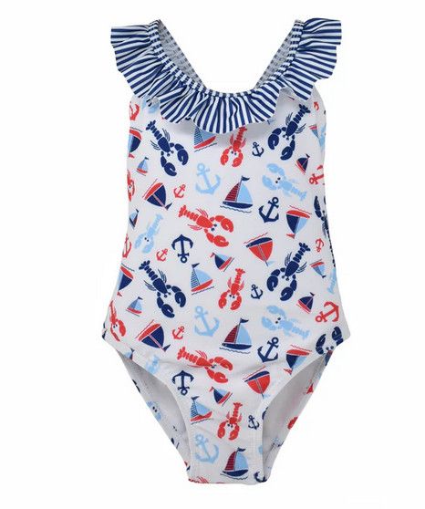 Sunday Sails SPF 50 Crossback Swimsuit