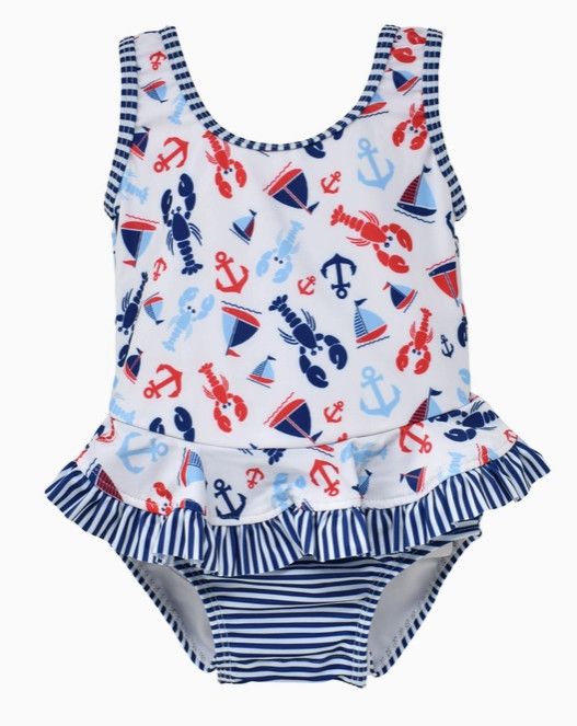 Sunday Sails SPF 50 Ruffle Swimsuit