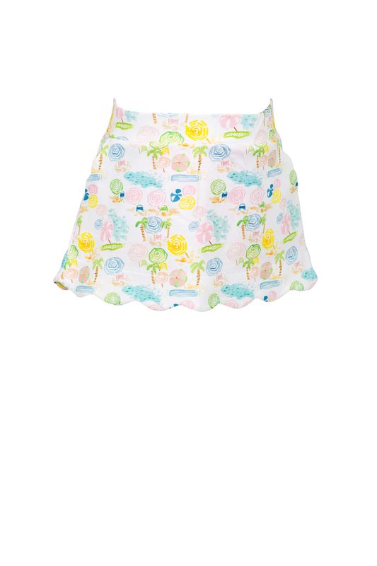 Ocean Club Scalloped Skort