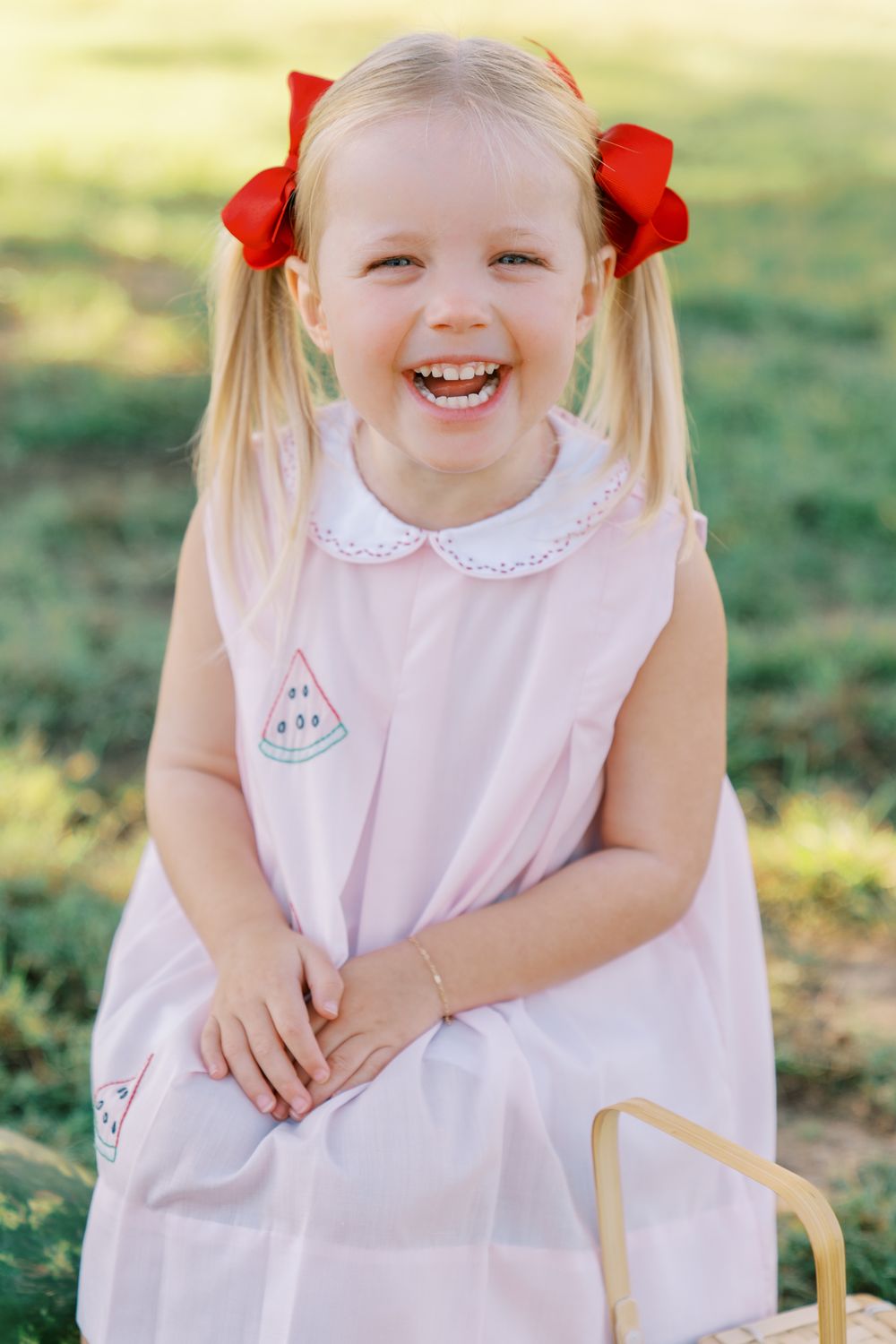 Pink Embroidered Watermelon Dress