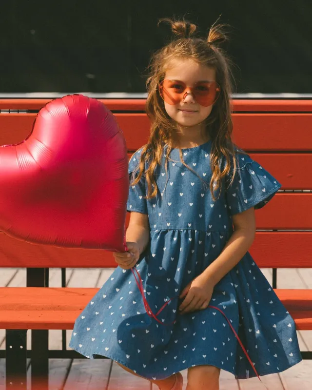 Chambray Heart Dress