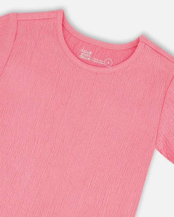 Prisim Pink Crinkle Jersey Top