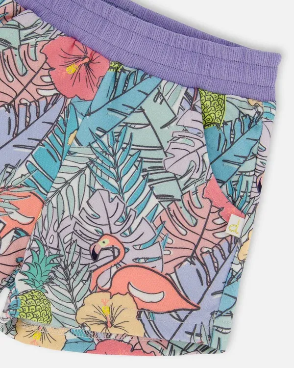 French Terry Flamingo Shorts