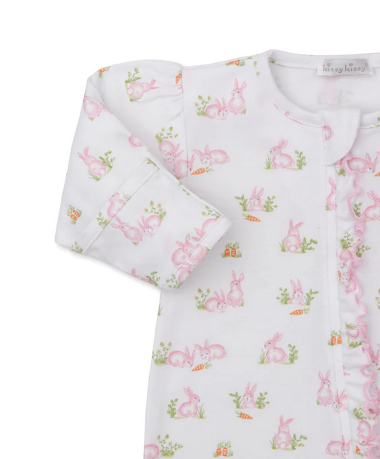 Bubby Bunny Patch Pink Zip Footie
