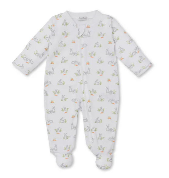 Baby Bunny Patch Silver Footie