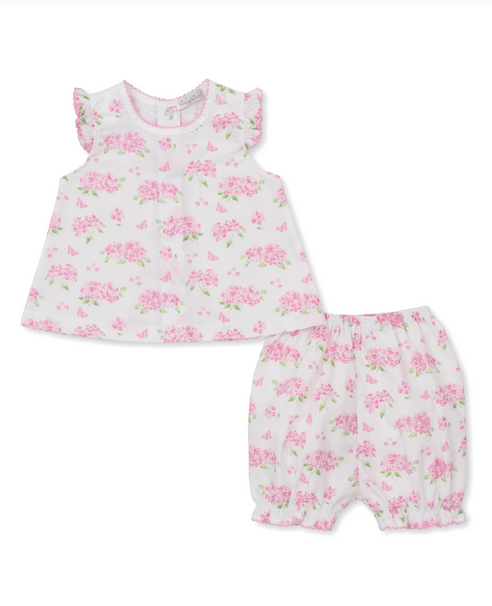 Heavenly Hydrangeas Pink Woven Playsuit