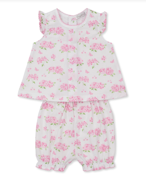 Heavenly Hydrangeas Pink Woven Playsuit