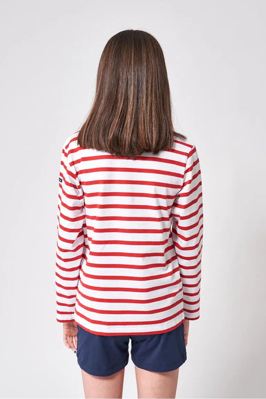 Red+White Longsleeve Striped Tee