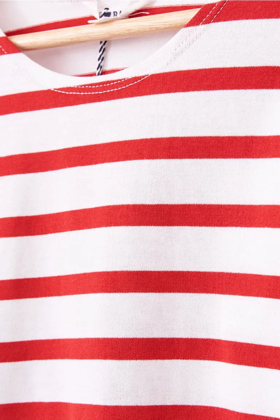 Red+White Longsleeve Striped Tee
