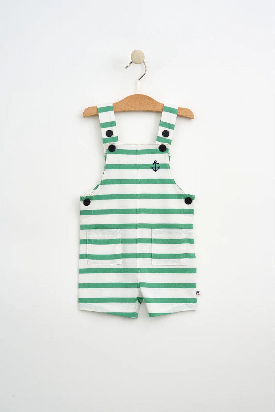 Green+White Sailor Overalls