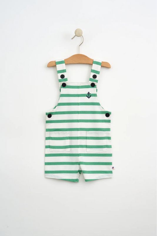 Green+White Sailor Overalls