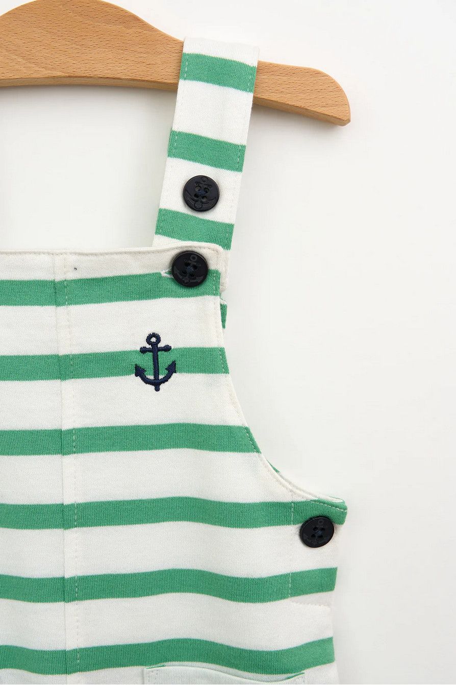 Green+White Sailor Overalls