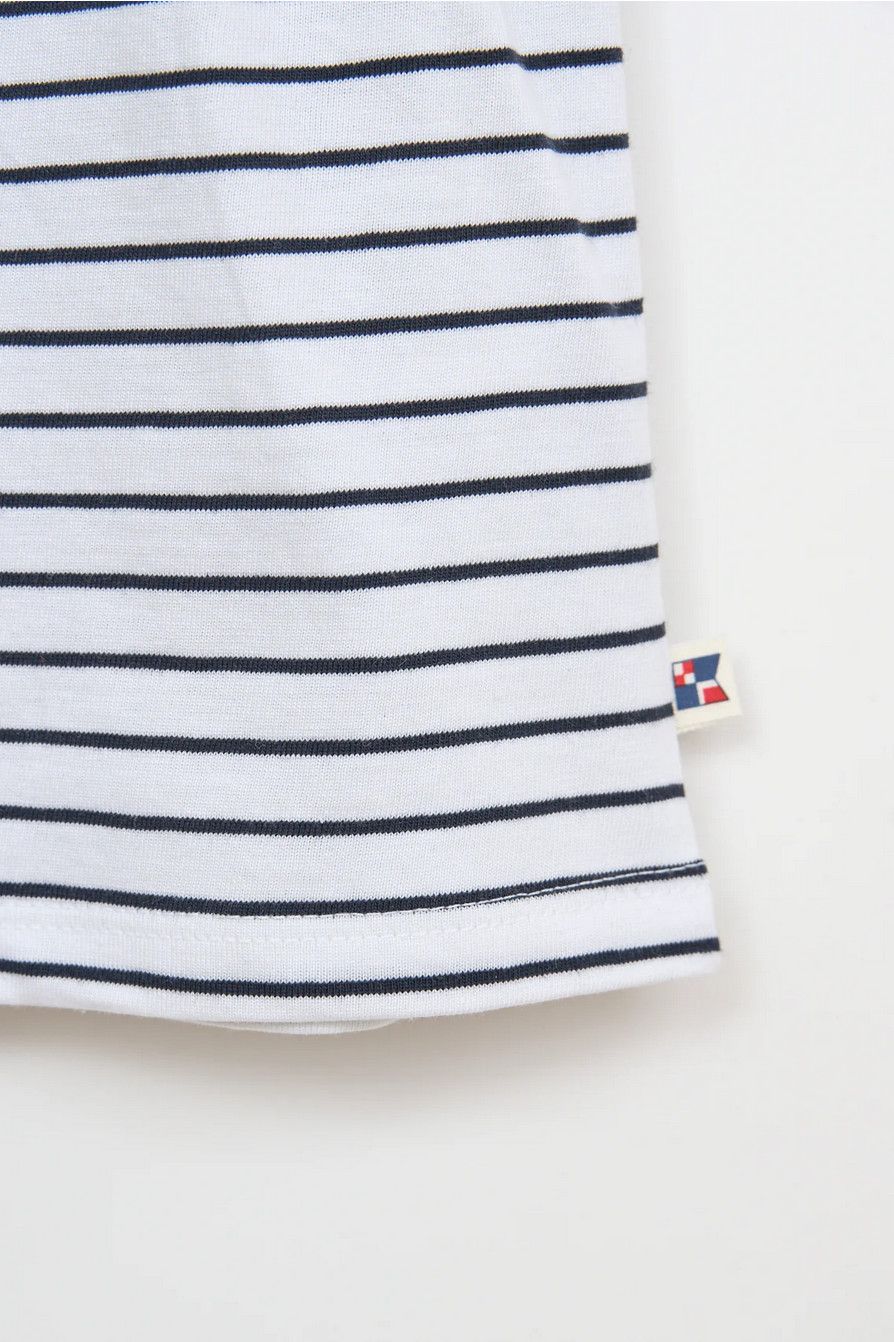 White+ Navy Strap Dress