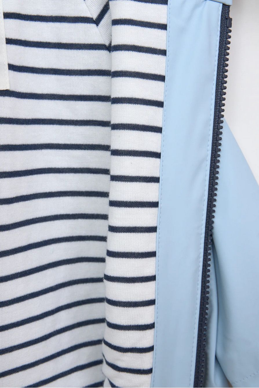 Light Blue Raincoat with Whale Pockets
