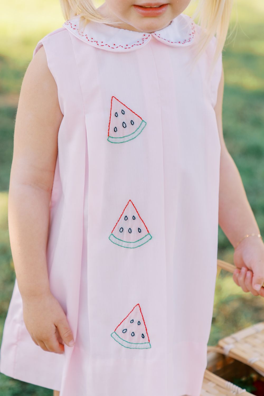 Pink Embroidered Watermelon Dress