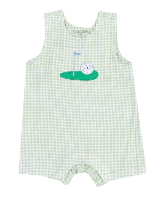 Sleeveless Shortie  Romper - Golf Applique
