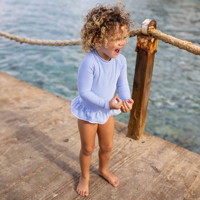 Parisian Summer LS Skirt Surf Suit