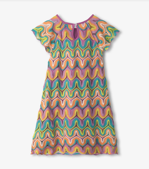 Rainbow Waves Crochet Dress
