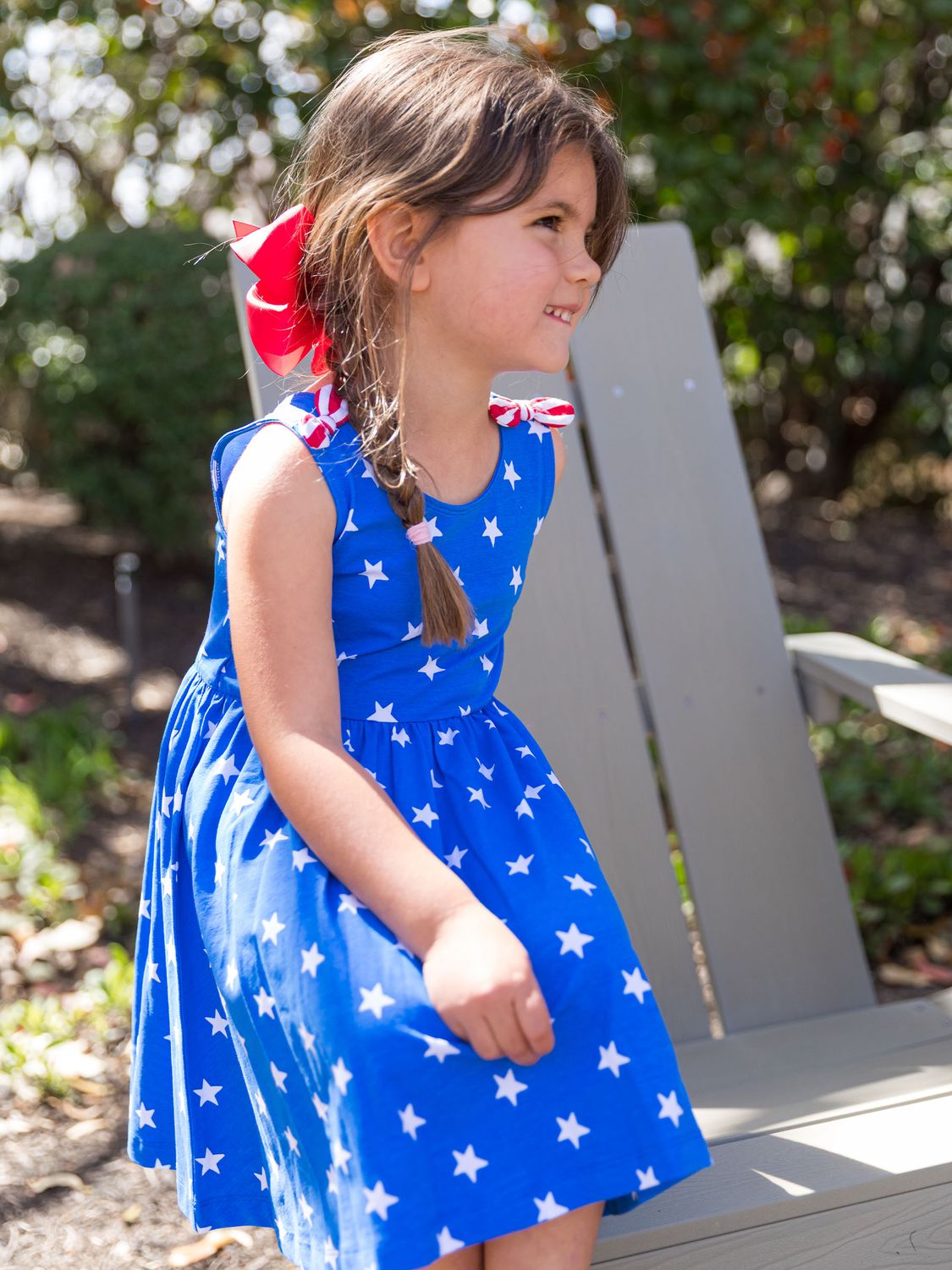 Stars Tie Shoulder Dress