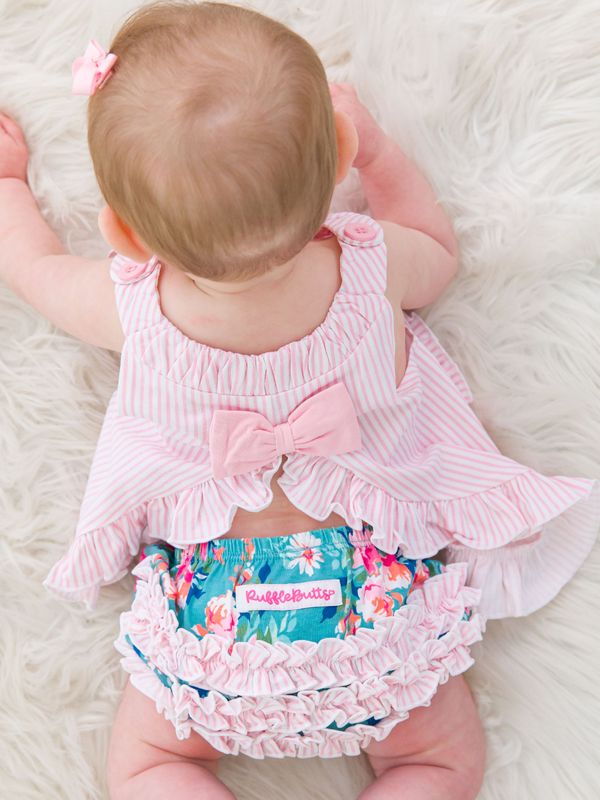 Fancy Me Floral Swing Top+Bloomer Set