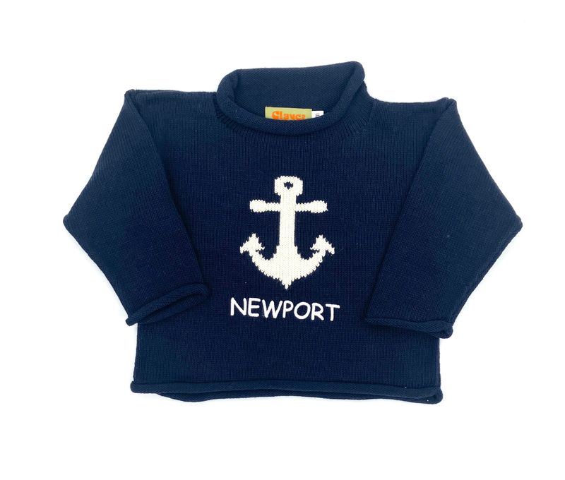 Midnight Blue Newport Anchor Sweater