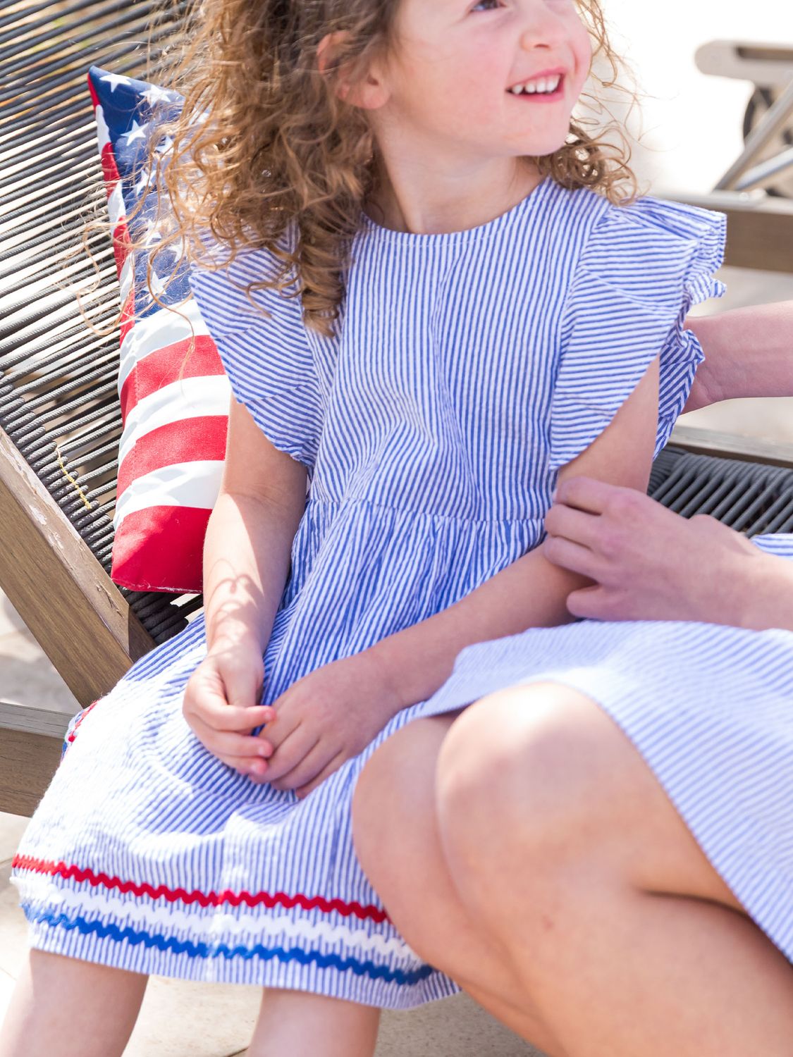 Woven Butterfly Sleeve Bow Dress