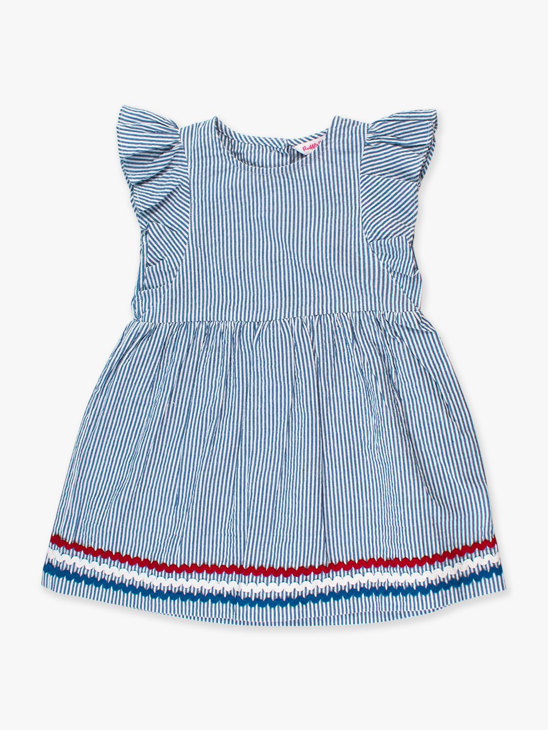 Woven Butterfly Sleeve Bow Dress