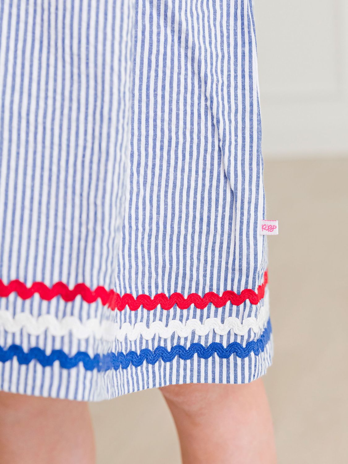 Woven Butterfly Sleeve Bow Dress