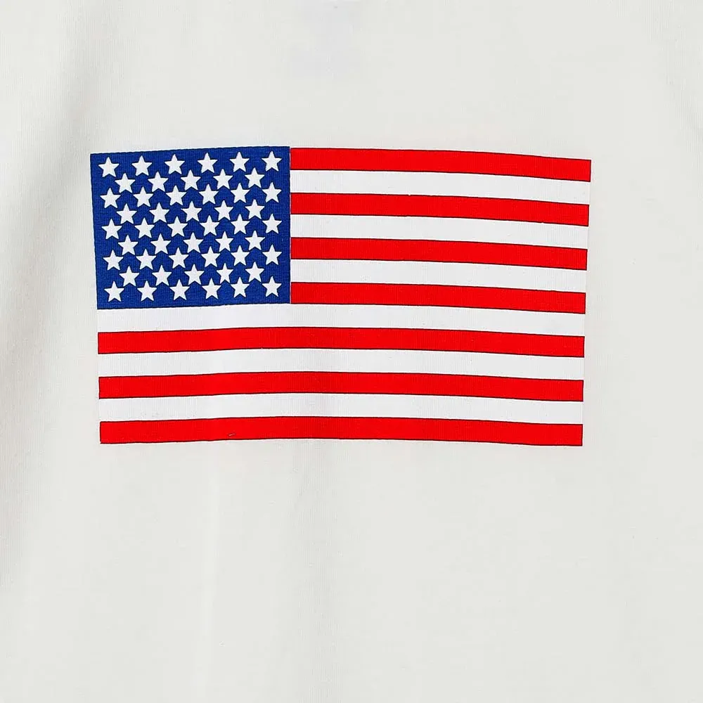 White Organic Flag Tee