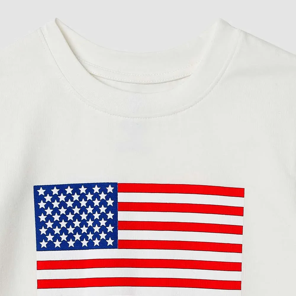 White Organic Flag Tee