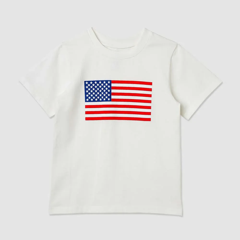 White Organic Flag Tee