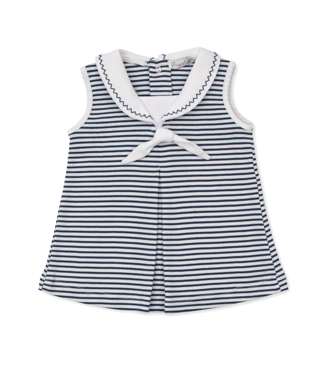 Navy Bold Stripes+Bright Stars Dress Set
