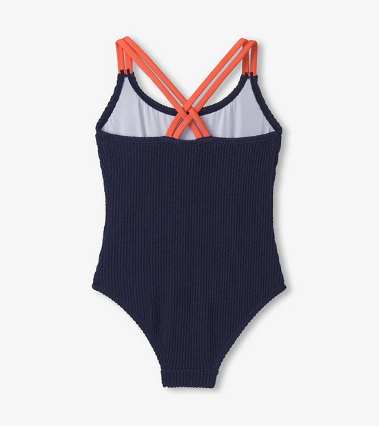 Patriot Blue Cross Strap Swimsuit