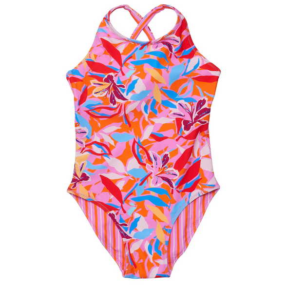 Blooming Sunset Sustainable X Back Swimsuit