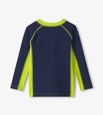 Navy Colorblock Longsleeve Rashguard
