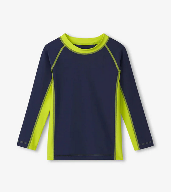 Navy Colorblock Longsleeve Rashguard