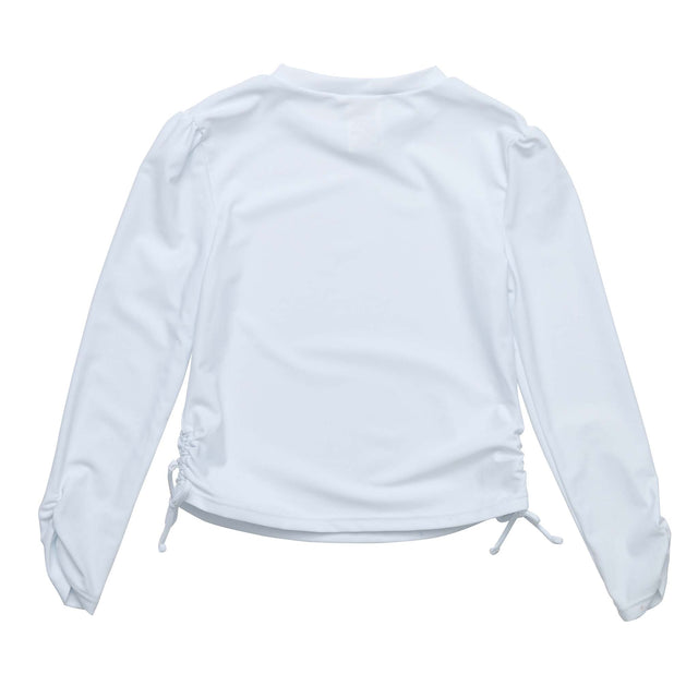 White Rouched Longsleeve Rash Top