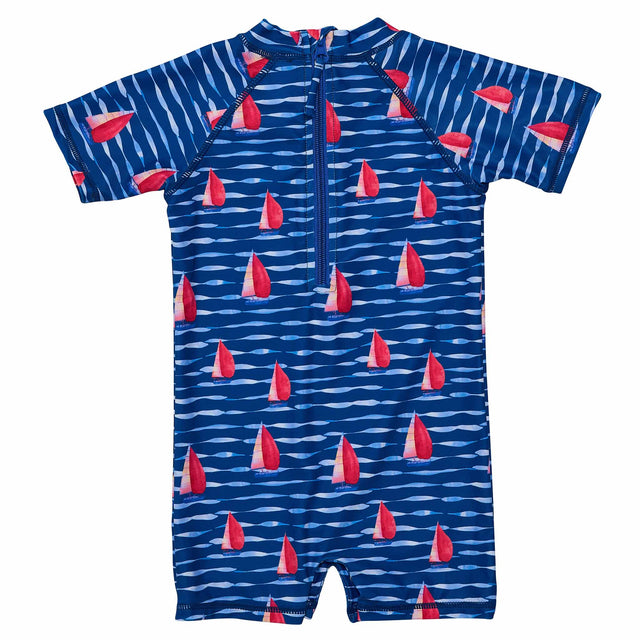 Sailboat Rock Shortsleeve Sunsuit