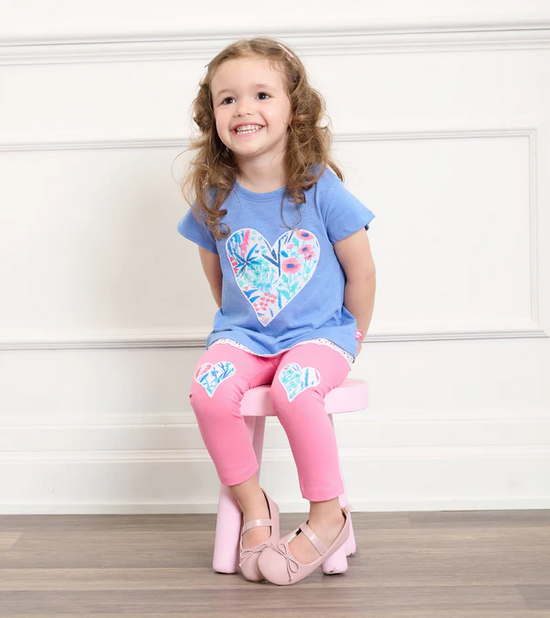 Wildflower Heart Eyelet Trim Tee